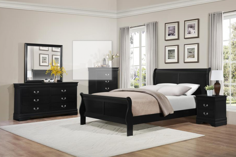 Black Sleigh Bed Bedroom Collection Greenville Mattress Company